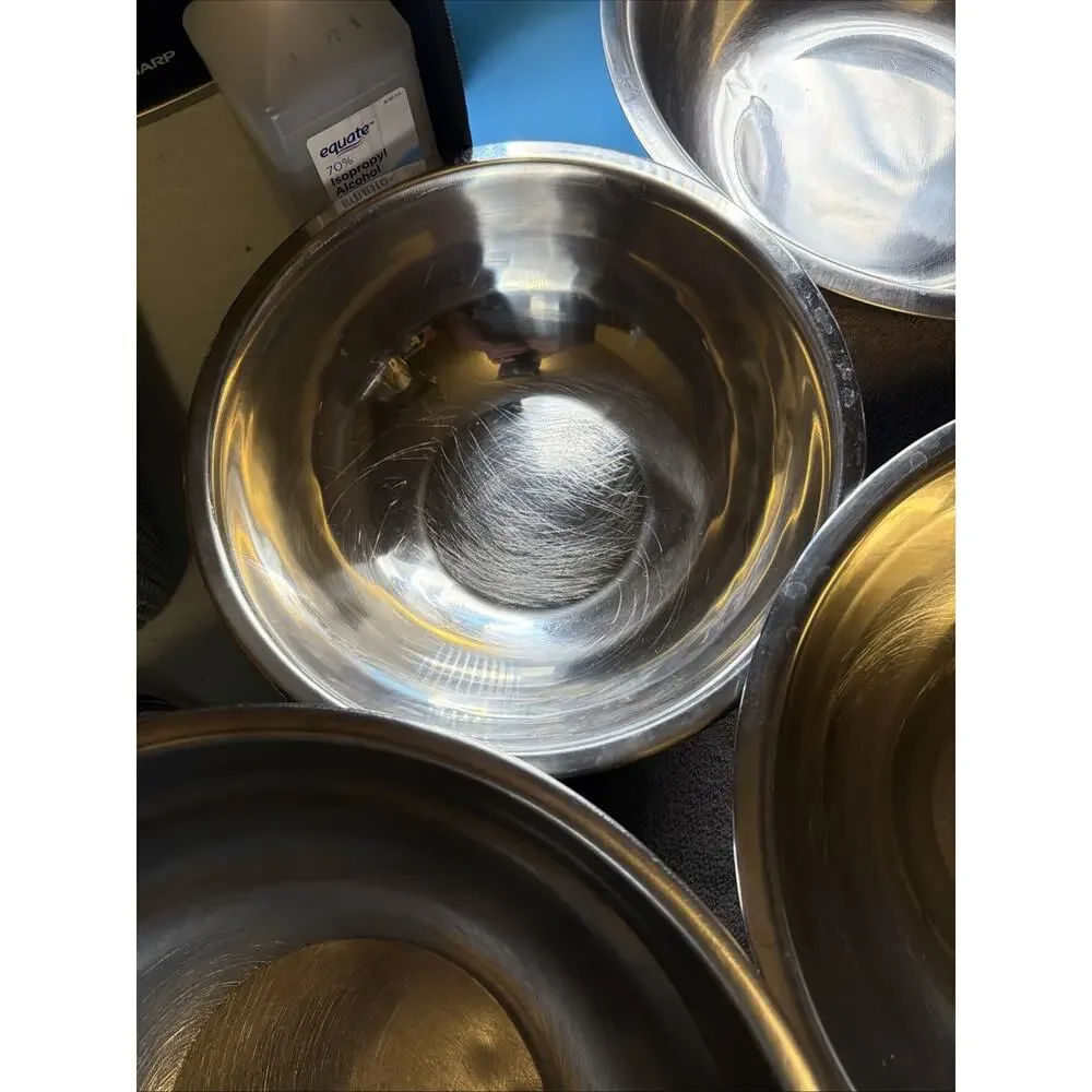 Mixing Bowls Set of 6, Stainless Steel Nesting Mixing Salad Bowl